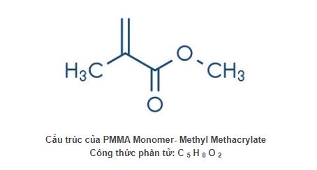 Công thức phân tử của nhựa PMMA